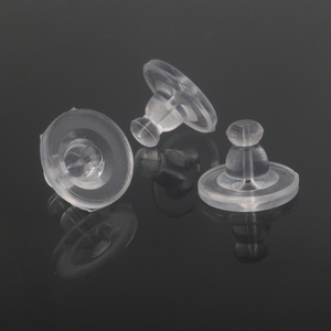 Rõ ràng Silicone phẳng ngọc Bông tai đinh tán mũi phẳng Stud - Product Image 4