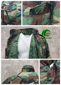Veste imperméable M65 avec doublure amovible et plusieurs poches, veste tactique chaude camouflage coupe-vent pour le camping et la randonnée en hiver - Product Image 6