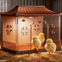 HHD ABS Incubateur, Cage d'élevage, Boîtes de couvaison pour poussins, Chauffage pour volailles, Boîte de couvaison pour poulets, Cages pour cailles
