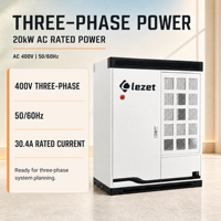 Armoire de stockage d'énergie domestique LiFePO4 45 kWh 20 kW avec protection AFCI contre les arcs électriques et arrêt rapide, double isolation de sécurité, IP55