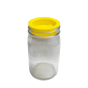 Auslaufsicherer Wiederverwendbarer Mason <span class=keywords><strong>Jar</strong></span> Silikon-Ziehdeckel mit Strohloch - Product Image 4