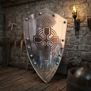 Escudo Templario Cruzado de Metal, Listo para la Batalla, 28 Pulgadas - Product Image 4