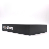 Coffrets cadeaux d'emballage de vêtements magnétiques bleus de luxe boîte-cadeau d'estampage de logo simple grand carton de papier fermeture magnétique noire