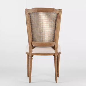 Sillas de ratán francés de madera maciza para comedor, mobiliario de respaldo para Hotel, evento, banquete, gran oferta - Product Image 4
