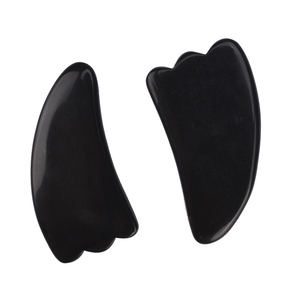 Masajeador de tablero de <span class=keywords><strong>Guasha</strong></span> de piedra de jade negro de alta calidad para cara - Product Image 4