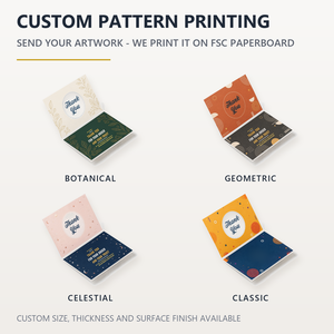 Biglietto di ringraziamento FSC per regali e piccole imprese, stampa personalizzata su cartoncino, stampa su richiesta, biglietti personalizzati - Product Image 5