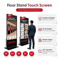 Lecteur multimédia numérique Android 4K sur pied pour affichage dynamique en intérieur, écran publicitaire pour salles d'exposition, magasins de détail et centres commerciaux