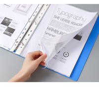 UNUS A4 PP Pochettes de classement transparentes en plastique recyclé écologique 0,2 mm d'épaisseur pour rapports, dossiers et organiseurs, pochettes perforées étanches