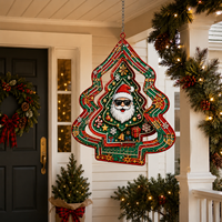 Carillon éolien en fer pour sapin de Noël, cadeau d'entreprise personnalisé, article promotionnel festif à suspendre avec projection pour magasin de détail