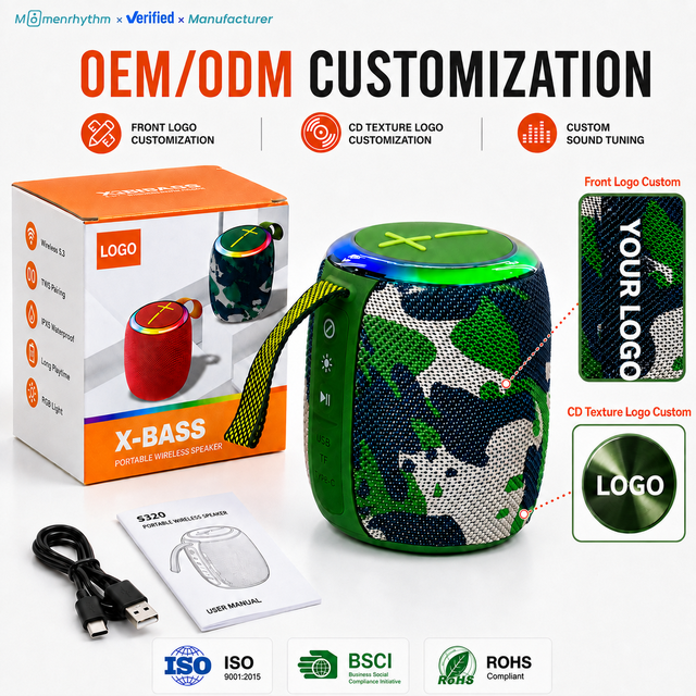 Custom Mini Speakers Compact Cabinet Wireless BT USB TF  Playback With Personalized Logo Service With OEM ODM Manufacturer