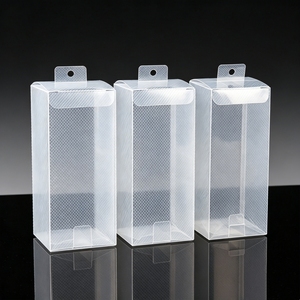Eco-Friendly Recycled PP PVC PET Folding <b>Box</b>, Frosted Crossgrain PP Transparent Square Cube <b>Plastic</b> Packaging For Shoes - Product Image 4