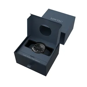 Sawtru 마그네틱 시계 상자 케이스 종이 하드 케이스 상자 시계 맞춤형 시계 상자 로고