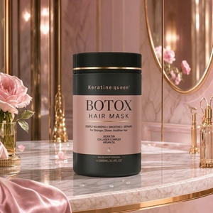 Champú <span class=keywords><strong>y</strong></span> Acondicionador <span class=keywords><strong>con</strong></span> Keratina <span class=keywords><strong>y</strong></span> Botox Capilar Sin Sulfatos, Reparador, Aumenta el Brillo, Lavado Diario <span class=keywords><strong>para</strong></span> Cabello Encrespado <span class=keywords><strong>y</strong></span> Dañado - Product Image 5