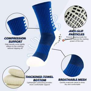 Juego de Calcetines antideslizantes para entrenamiento de fútbol, equipo de protección, <span class=keywords><strong>espinilleras</strong></span>, calcetines, manga, agarre de equipo, calcetines de fútbol - Product Image 2
