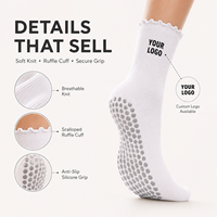 Chaussettes antidérapantes personnalisées avec logo pour femmes, chaussettes de yoga et de pilates, silicone antidérapant, respirantes, en coton, faible MOQ, directement de l'usine