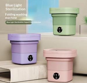 Lave-linge pliable transfrontalier en plastique, mini-laveuse 8L améliorée avec panier essoreur, machine à laver le linge pliable - Product Image 4