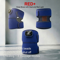 Ceinture de massage électrique intelligente pour genoux avec chaleur, rechargeable par USB, télécommande sans fil et lumière rouge