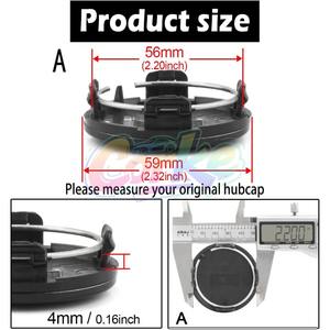 TAPA CENTRAL DE RUEDA TAPÓN CUBIERTA LLANTA SilverSet de 4 Centro negro Cromo 52960-38300 52960-3K210 52960-3K250 Se adapta a cada modelo de automóvil - Product Image 3