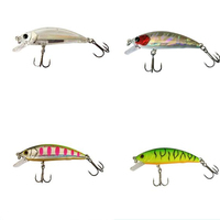 Umpan Pancing Lutac Minnow Sinking Water Hard Lures Mata 3D Kail Treble 9 Warna 5g 50mm Murah