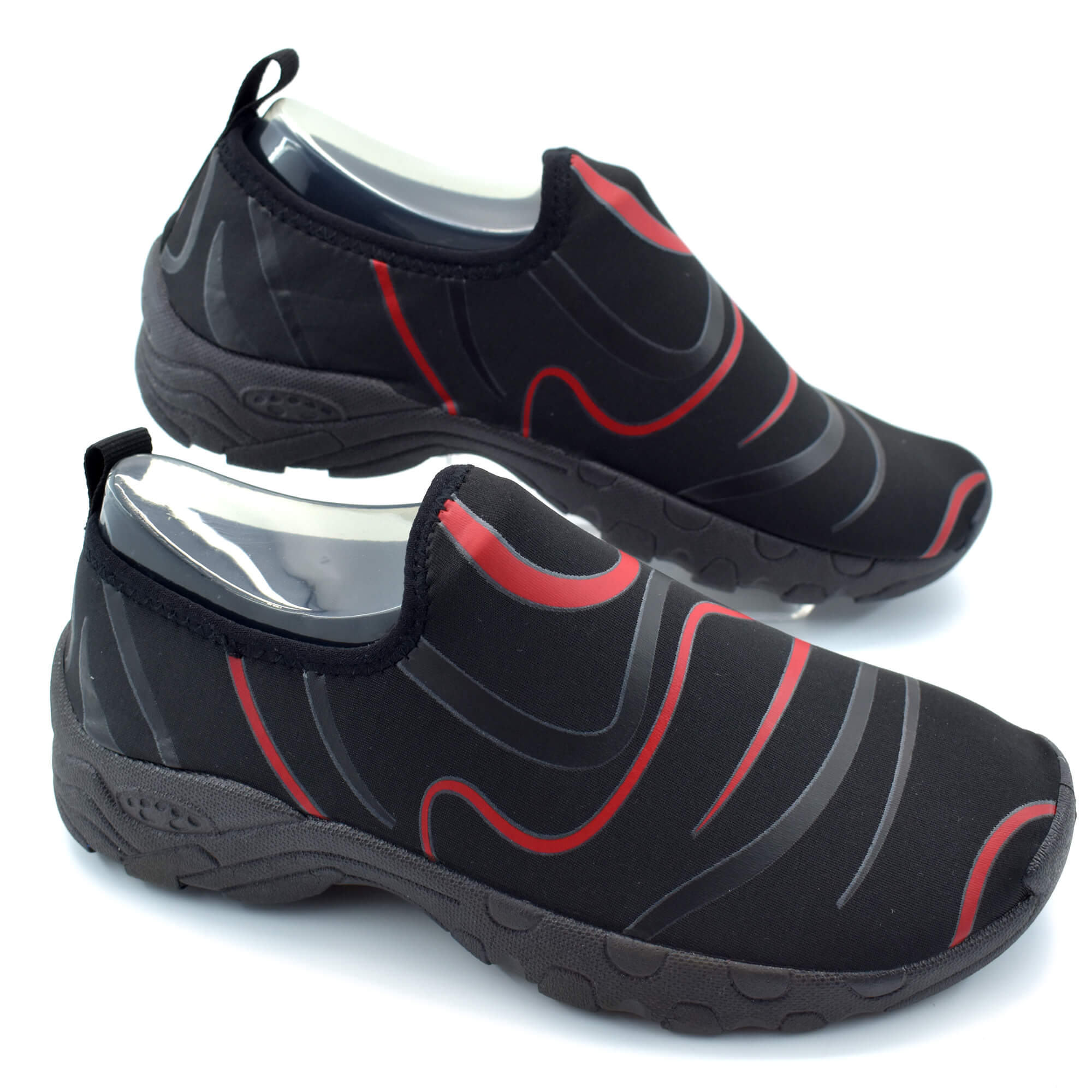 Уличные походные туфли на заказ с принтом из полиэстера, эластичная ПВХ подошва, пляжные туфли для воды для мужчин со стелькой Eva