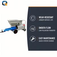 Pompe à vis à cavité progressive pour machine de jet-grouting, mini-pompe à injection de béton avec moteur 4 kW et capacité de trémie de 110 L