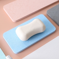 Nouveaux tapis de plateau de pierre de terre de diatomées à séchage rapide rectangle blanc salle de bain absorbant l'eau sous-verres de diatomite