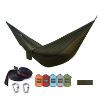 Hamac de camping Ripstop fabriqué en Chine, léger, en nylon, avec sac de transport, pour intérieur/extérieur, jardin, plage, mobilier d'extérieur