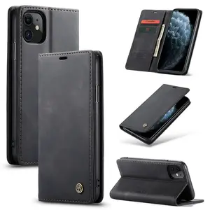 CaseMe portefeuille Simple en cuir PU pour iPhone 14 Pro Max, portefeuille de Type Business, couverture de couleur à rabat pour iPhone
