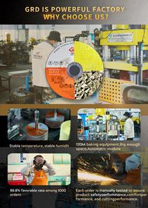 Disque <span class=keywords><strong>de</strong></span> meulage d'angle personnalisé à haute dureté 180*6*22.23mm en résine d'aluminium dépressée, extra fin GRD T27, pour l'ébavurage des métaux non ferreux - Product Image 6