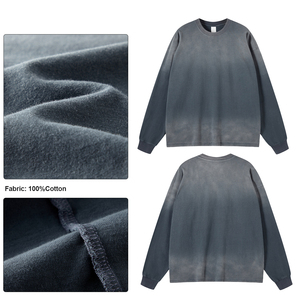 Logo personnalisé vierge de haute qualité pour hommes 100 coton 275gsm plaine Streetwear t-shirt à manches longues pour hommes - Product Image 2