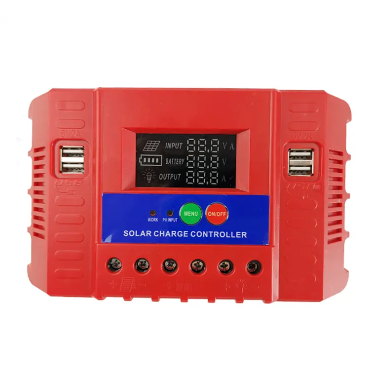 Auto 12V/24V36V/48V 50A Solar Charge Controller 50A PWM Solar Charge Controller with 2.1A USB and LCD Display