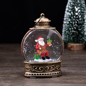 Giáng sinh đèn <span class=keywords><strong>LED</strong></span> cổ Noel trang trí nội thất Santa Pin hoạt động long lanh nước quay tuyết đèn <span class=keywords><strong>LED</strong></span> - Product Image 2