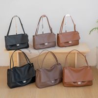 Sac à bandoulière SHIMO avec logo personnalisé, en cuir grainé noir, poignée supérieure, sac fourre-tout, faible MOQ 50 pièces, sac à main de luxe pour les trajets quotidiens des femmes