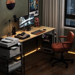Bán buôn Walnut gỗ 48 inch máy tính bàn, gỗ hiện đại đơn giản phong cách bàn cho văn phòng nhà, nghiên cứu sinh viên viết bàn - Product Image 5