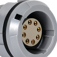 Connecteur circulaire Push-Pull série P BEXKOM, 12 broches, prise droite, laiton plaqué or, boîtier PC, qualité médicale, faible coût