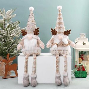 Whimsical <b>Large</b> Christmas <b>Gnome</b> Couple 60cm Sitting Elf Toy Home Office Festive Ornament - Product Image 1