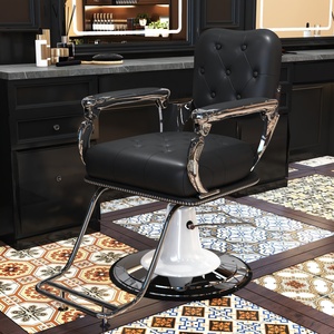 China Modern High Quality Hairsalon Stylist Chair Black Barber Shop Waiting Chairs Makeup Chair for Beauty <b>Salon</b> - Product Image 6
