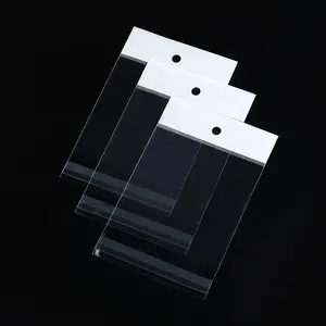 Pearl Film Card Head Printing Hanging Hole Opp Self-Adhesive Plastic Bags For Jewelry Stationery Packing