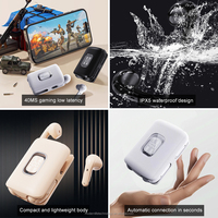 Écouteurs Sans Fil J15 HIFI Stéréo Sonore avec Faible Latence de 40 ms, Mode Jeu-Musique et Étanchéité IPX5