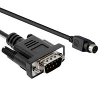Cable de programación PLC OEM/ODM D-sub DB9 de 9 pines a Mini Din de 4, 5, 6, 8 pines, cable serie RS232 RS485 RS422, disponible personalizado