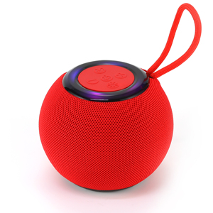 Haut-Parleur Musical Sans Fil Mini Portable Populaire avec Lumières, Rond et en Tissu - Product Image 4