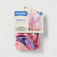 Ballons en latex écologiques de couleurs assorties en gros, ballons gonflables de haute qualité de 12 pouces pour les fêtes d'anniversaire et de Noël