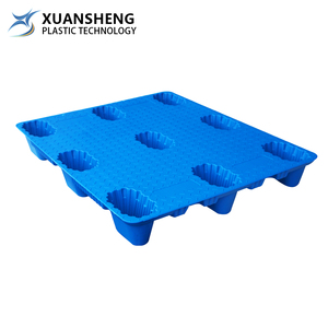 Trọng lượng nhẹ nestable 4-cách nhập <span class=keywords><strong>Pallet</strong></span> Nhựa cho kho bán lẻ sử dụng PP HDPE có thể tái chế thổi đúc chín chân <span class=keywords><strong>Pallet</strong></span> - Product Image 1