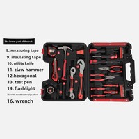 Kit d'outils multifonctionnels pour usage domestique GLK Brand, 16 pièces, avec étui rigide, personnalisation OEM/ODM -001 pour la réparation automobile et les cadeaux