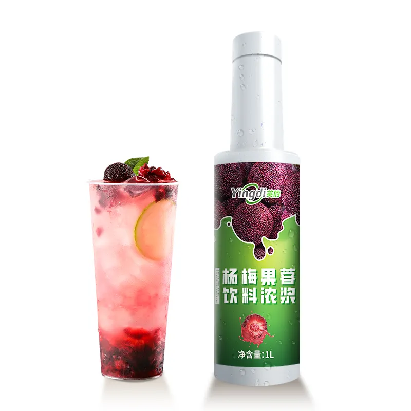 Yingdi Red bayberry fruit puree drink & beverage fruit puree pulp concentrate for bubble tea store