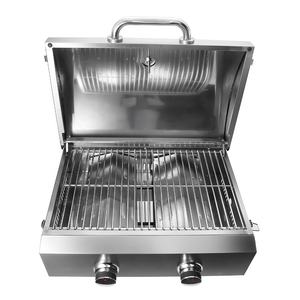 <span class=keywords><strong>Barbecue</strong></span> portable moderne de haute qualité <span class=keywords><strong>pour</strong></span> l'extérieur, en acier inoxydable, au <span class=keywords><strong>propane</strong></span>, avec thermomètres, double brûleur, allumage électronique, flamme - Product Image 3
