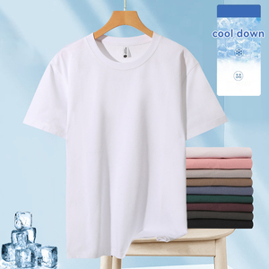 M-5XL <span class=keywords><strong>Logo</strong></span> personnalisé hommes T-shirts Cool Feeling haut d'été coupe régulière unisexe T-shirt grande taille respirant à manches courtes chemises - Product Image 2