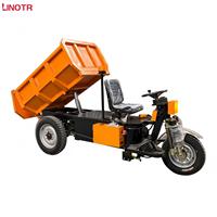 Camion à benne basculante électrique à trois roues en acier, capacité de charge de 3000 kg, 48 V, respectueux de l'environnement, pour la construction/les travaux agricoles, grande benne, garantie d'un an