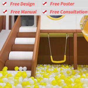 CE Certified Soft Kids Indoor Playground Equipment for Children with Anti-Slip <b>Trampoline</b> Mats and Safety Engineering - Product Image 3