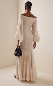 2026 Летнее Длинное платье без бретелек, новое французское элегантное удобное дышащее льняное однотонное платье с вышивкой для повседневной вечеринки - Product Image 3